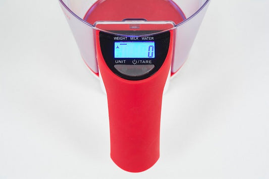 Cantar de bucatarie digital Zilan ZLN 7788, Rosu cu cana, capacitate 2 kg,