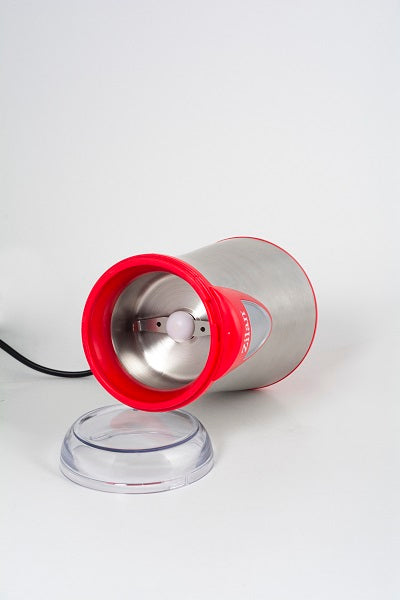 Rasnita cafea electrica, Zilan ZLN-8012,Argintiu /Rosu 150 W, inox, cutite macinare otel inoxidabil