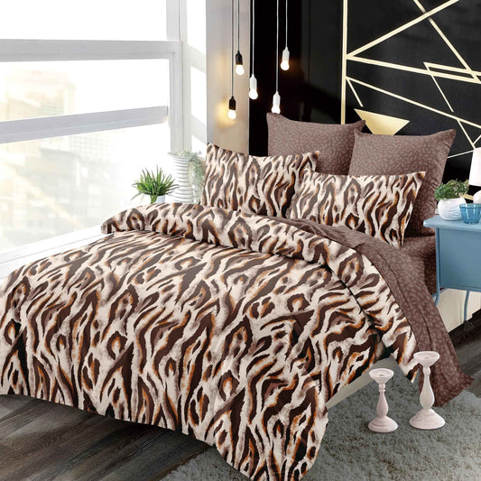 Lenjerie pat dublu, FINET, cu elastic, 6 piese, BB6084