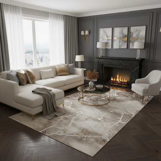 Covor Marmara Gresie Beige Maro