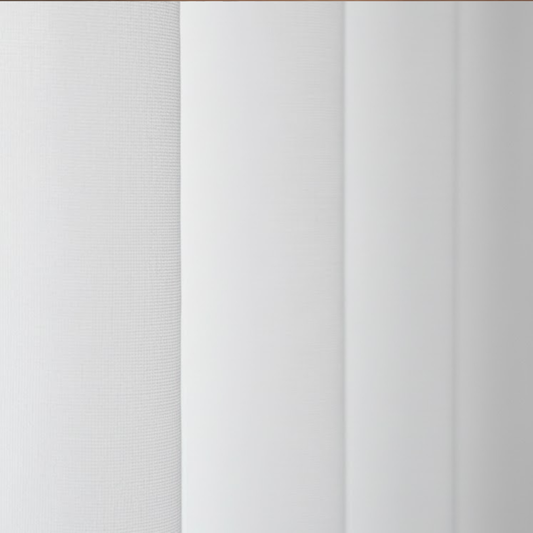 Perdea LUDA- din voal, sistem de agățare cu bare, monocrome-fără model, albă, (300x250)cm