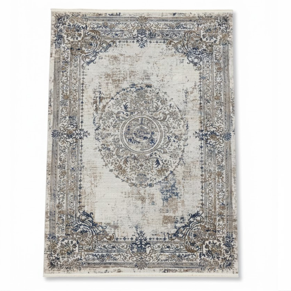 Covor ANGORA, Crem/Albastru, Living, Dormitor