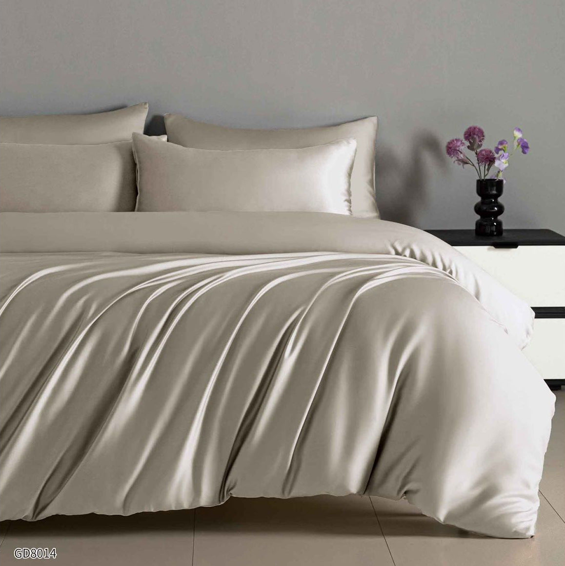 Lenjerie pat dublu, FINET, cu elastic, 4 piese, GD8014