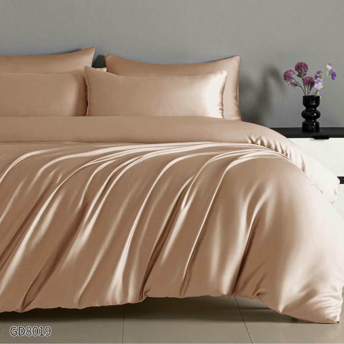 Lenjerie pat dublu, FINET, cu elastic, 4 piese, GD8019