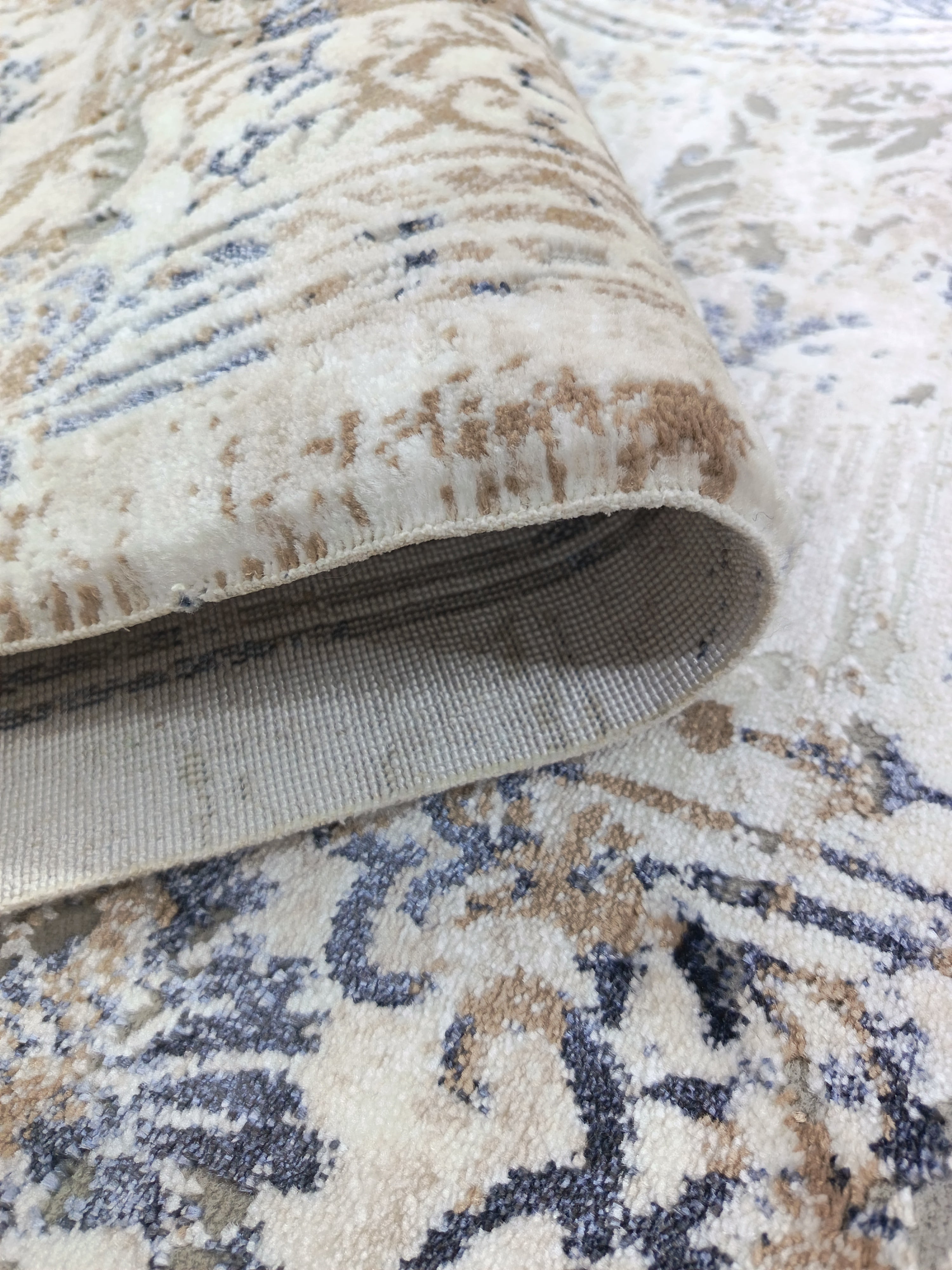 Covor ANGORA, Crem/Albastru, Living, Dormitor