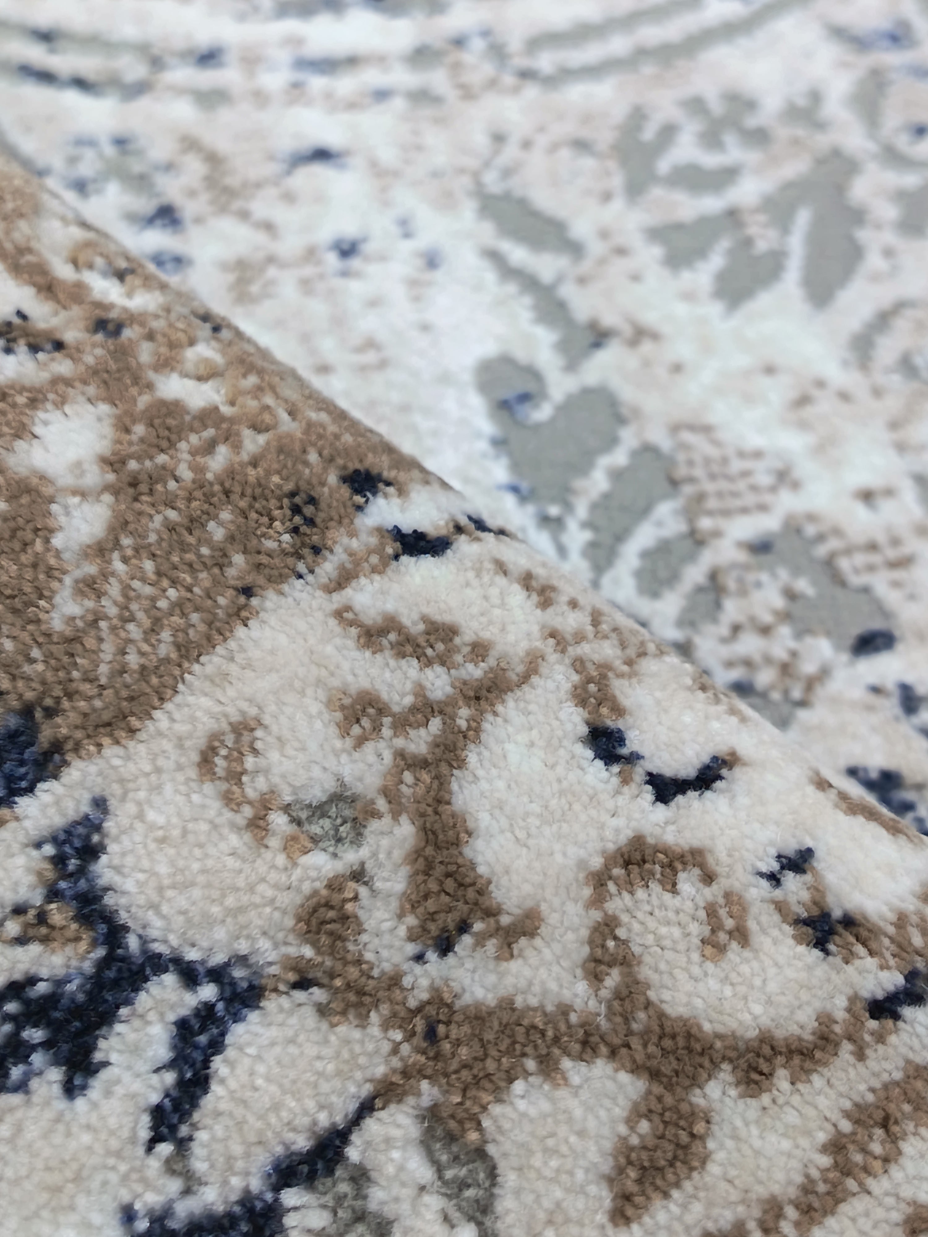 Covor ANGORA, Crem/Albastru, Living, Dormitor