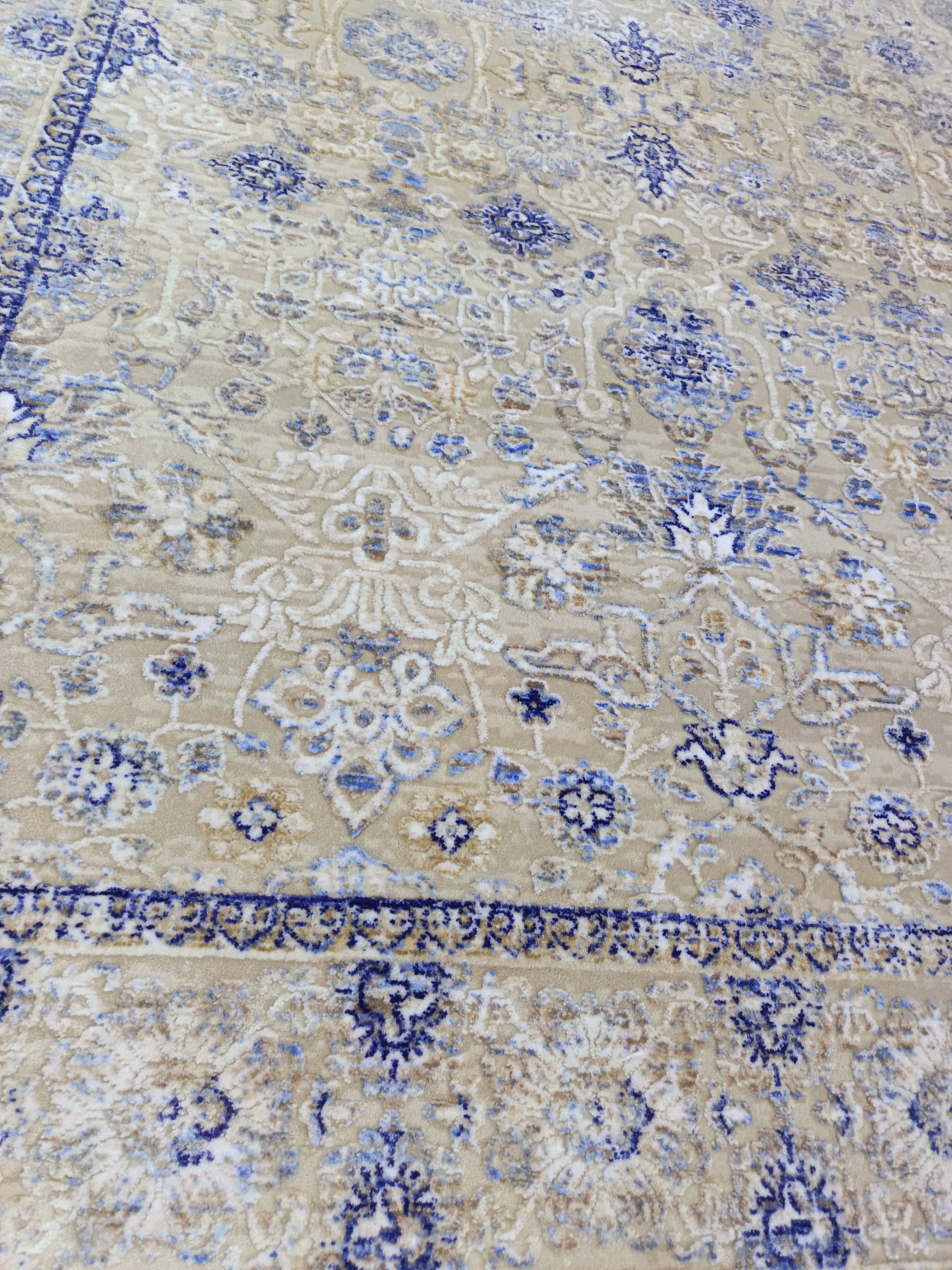 Covor ANGORA , BEJ / ALBASTRU, Living, Dormitor