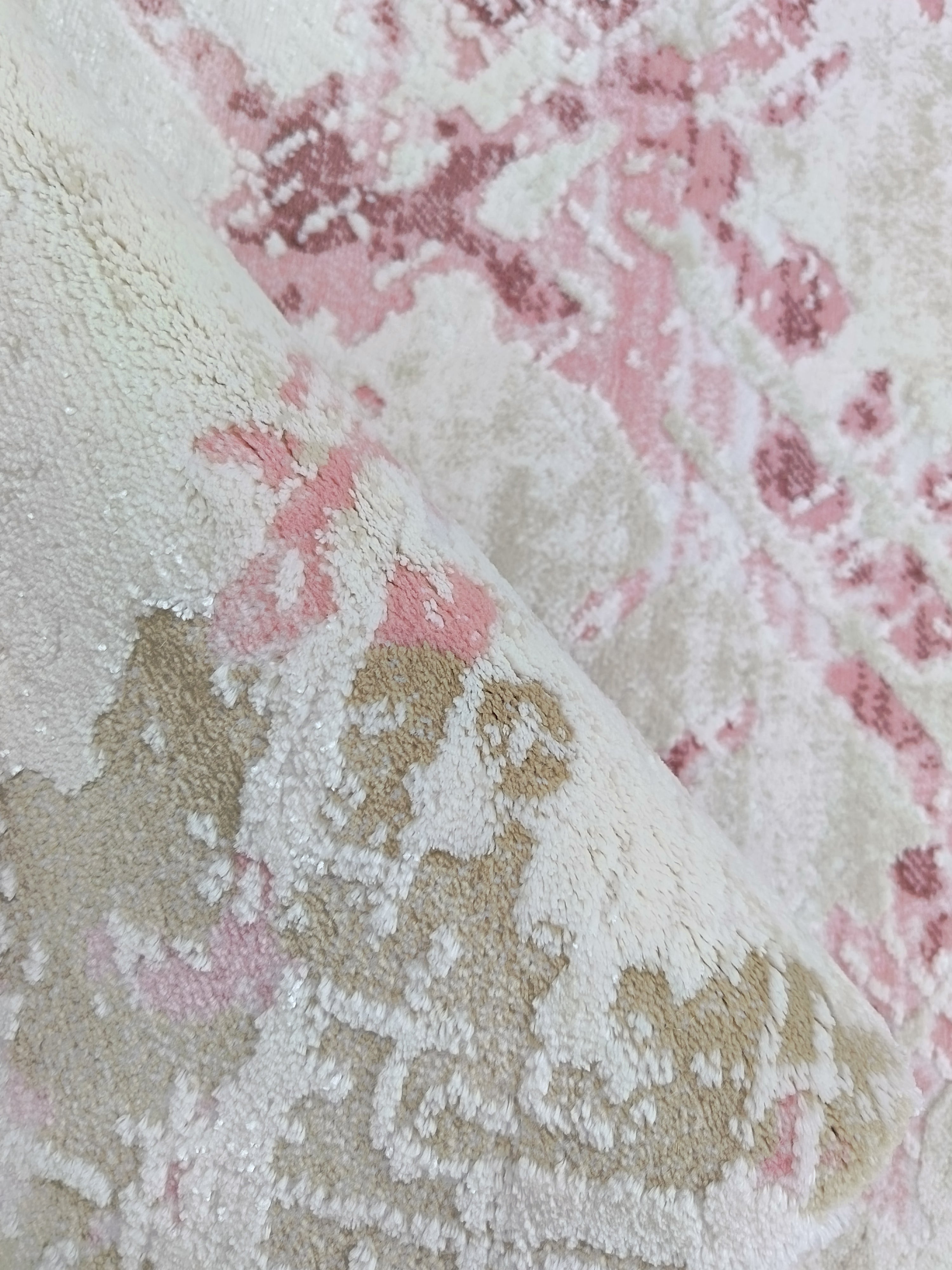 Covor EBRULI, ROZ/ PUDRAT, Living, Dormitor