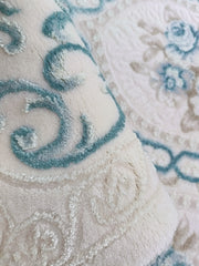 Covor OLIVYA, ALB/ TURCOAZ, Living, Dormitor