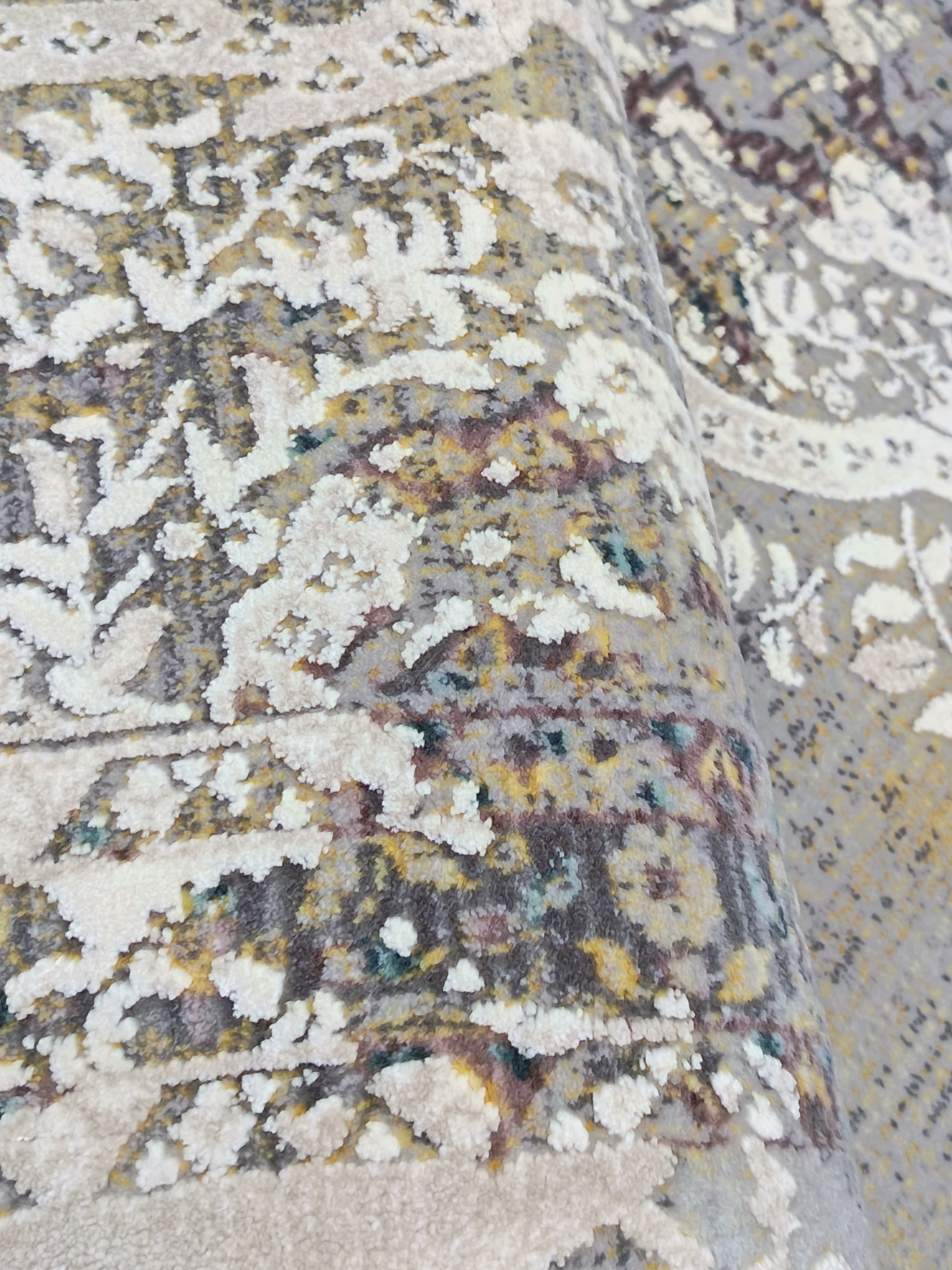 Covor ANGORA, GRI/BEJ/FLORAL, Living, Dormitor