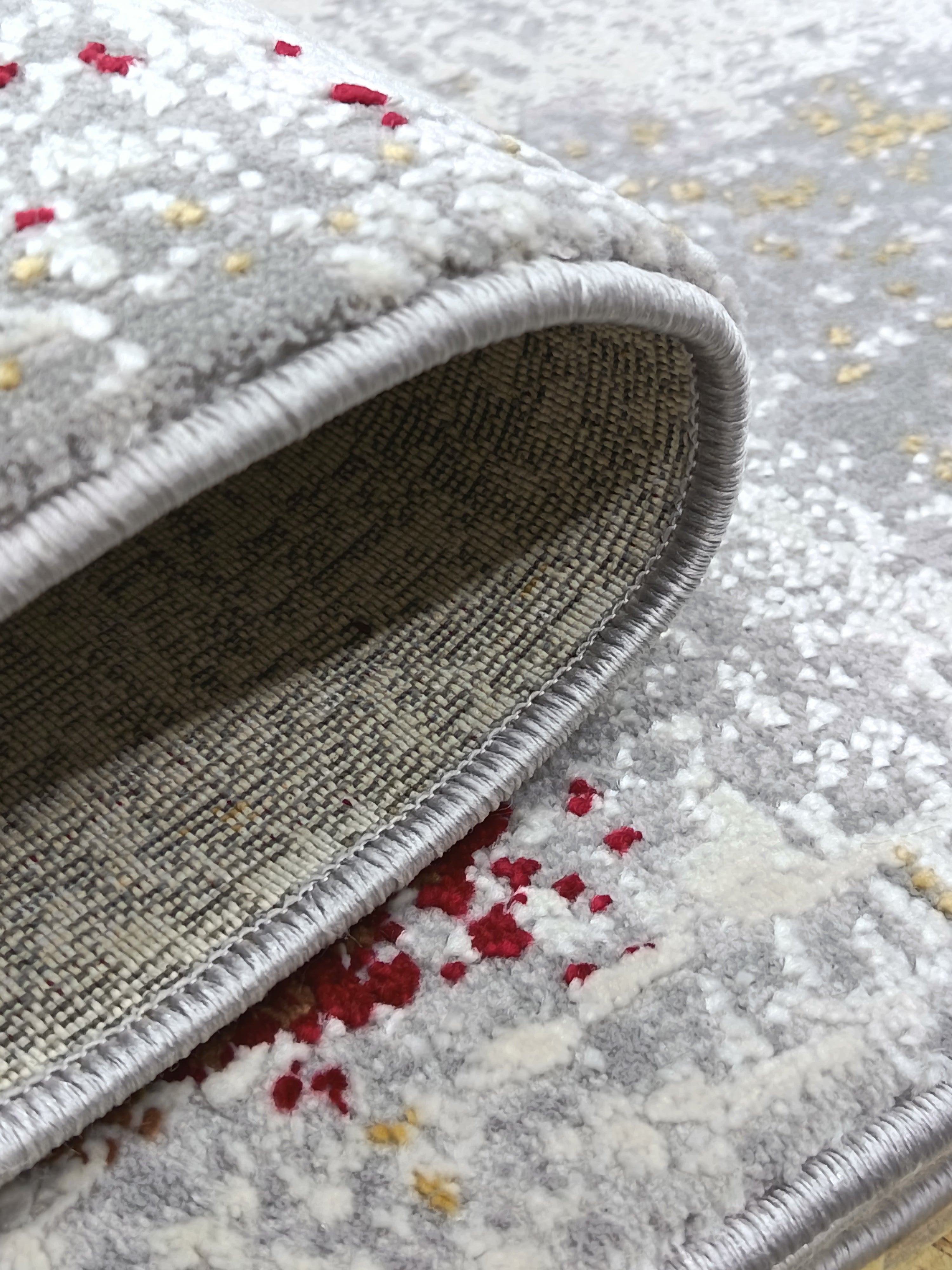 Covor VENITA, BEJ/GRI/ROSU, Living, Dormitor