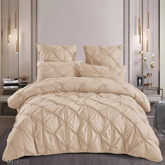 Lenjerie de Pat Dublu, Finetat cu elastic, 6 Piese, NH6076