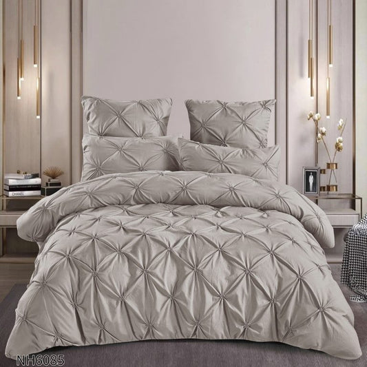 Lenjerie de Pat Dublu, Finetat cu elastic, 6 Piese, NH6085