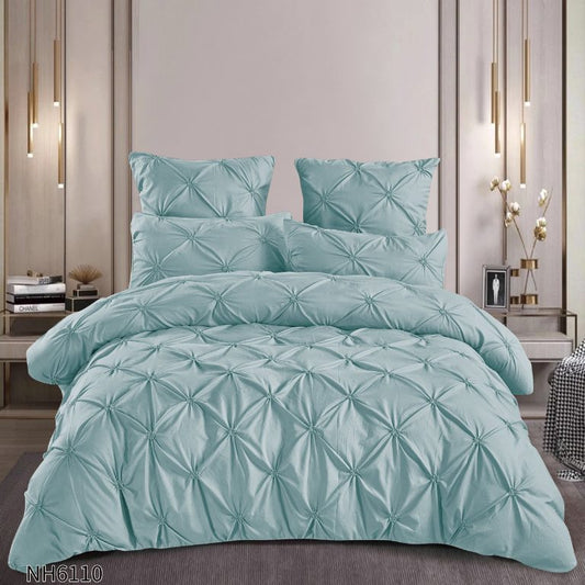 Lenjerie de Pat Dublu, Finetat cu elastic, 6 Piese, NH6110