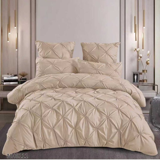 Lenjerie de Pat Dublu, Finetat cu elastic, 6 Piese, NH6111