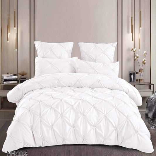 Lenjerie de Pat Dublu, Finetat cu elastic, 6 Piese, NH6118