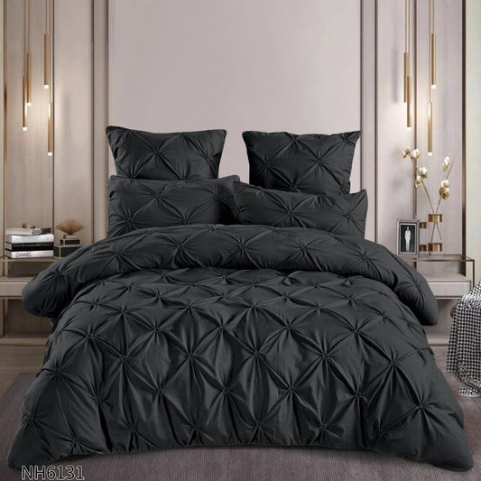 Lenjerie de Pat Dublu, Finetat cu elastic, 6 Piese, NH6131