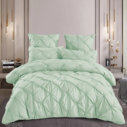 Lenjerie de Pat Dublu, Finetat cu elastic, 6 Piese, NH6142