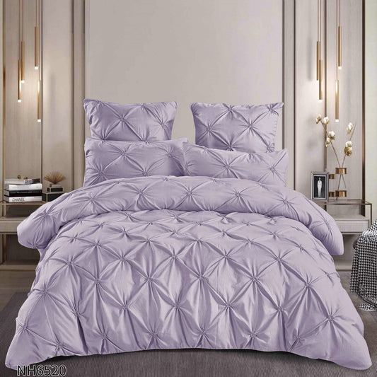 Lenjerie de Pat Dublu, Finetat cu elastic, 6 Piese, NH6520