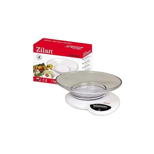 Cantar Digital de Bucatarie Zilan ZLN-7697 - Alb, 3kg, Precizie 1g, Display LCD