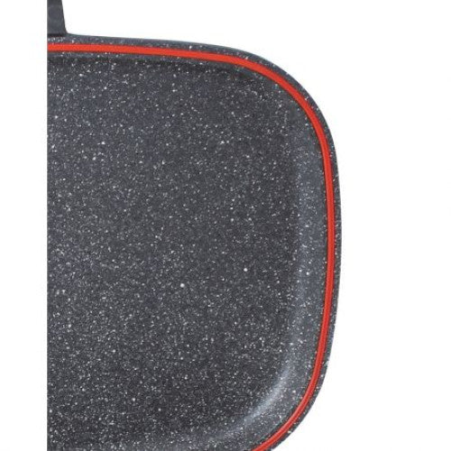 Tigaie dubla ZILAN ZLN-9522,culoare negru Diametru 30 cm, garnitura silicon rezerva,