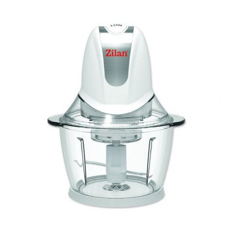 Tocator legume-fructe ZILAN,Alb ZLN-8167, putere 300W, vas din sticla 1L, cutit inox, 2 trepte de viteza