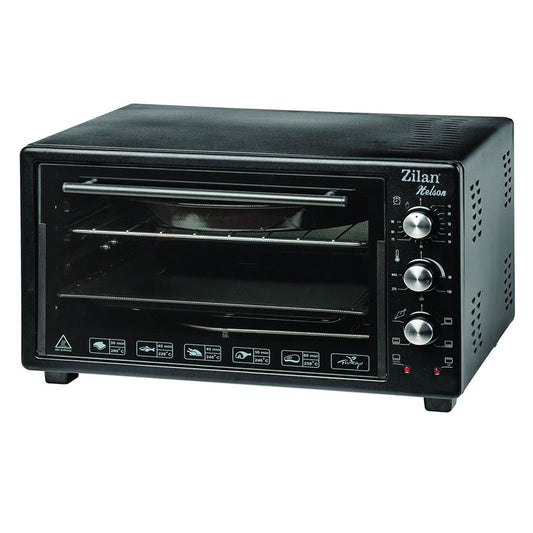Cuptor electric Zilan Helson ZLN-3130,NEGRU 45 l, 1300 W, timer, interior emailat, maxim 300 grade C