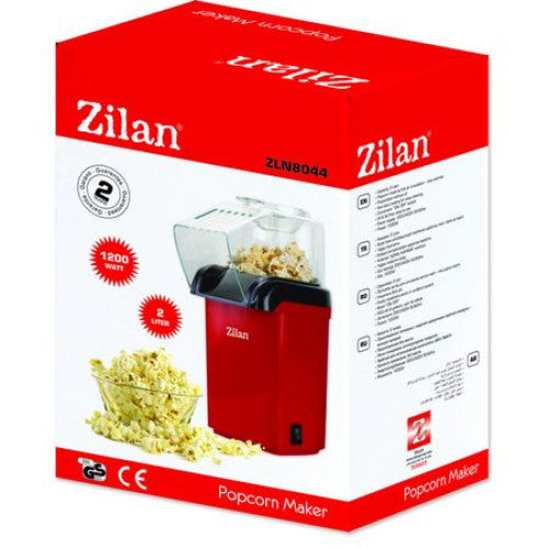 Aparat popcorn Zilan ZLN8046 1200W - Sistem aer cald fara ulei, rosu