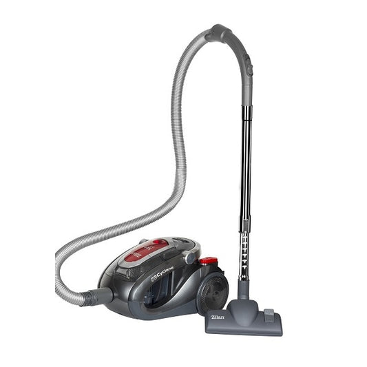 Aspirator Profesional ZILAN ZLN-3529 Negru/Rosu, 2000 W, Filtru HEPA, Capacitate 2 L, Filtrare Ciclonica, Accesorii Incluse, Furtun Flexibil, Tija din Inox, Design Modern