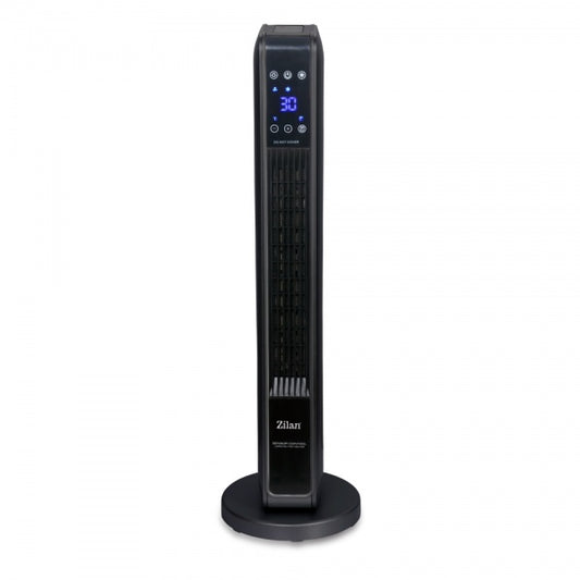 Aeroterma ceramica turn Zilan ZLN2076 Negru, 2200W, Ecran cu atingere, Timer 8H