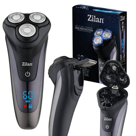 Aparat de ras Zilan ZLN8733 rezistent la apa IPX6, afisare digitala, incarcare rapida