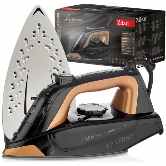Fier de calcat profesional Aurum, Zilan ZLN4247, putere 3000W, auto-oprire, functie de auto-curatare