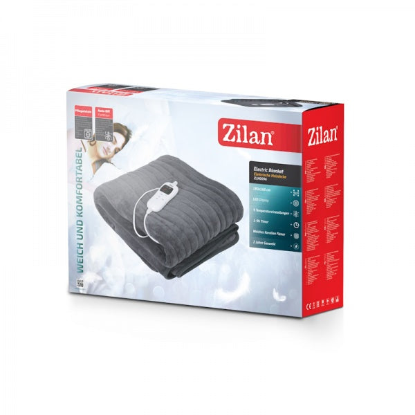 Patura electrica dubla Zilan ZLN0096, 9 trepte de putere, dimensiune 180x160 cm