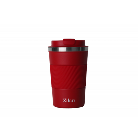 Cana de cafea Zilan ZLN9880 termos, capacitate 380ml, interior din inox, pereti dublii, rosu
