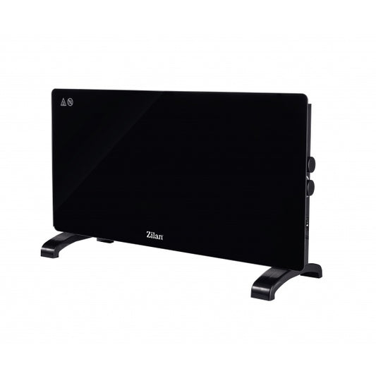 Convector cu panou sticla Zilan ZLN4062, Termostat reglabil, Protectie la supraincalzire, Putere 1000 / 2000W
