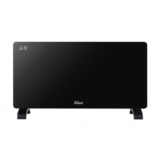 Convector cu panou sticla Zilan ZLN4062, Termostat reglabil, Protectie la supraincalzire, Putere 1000 / 2000W