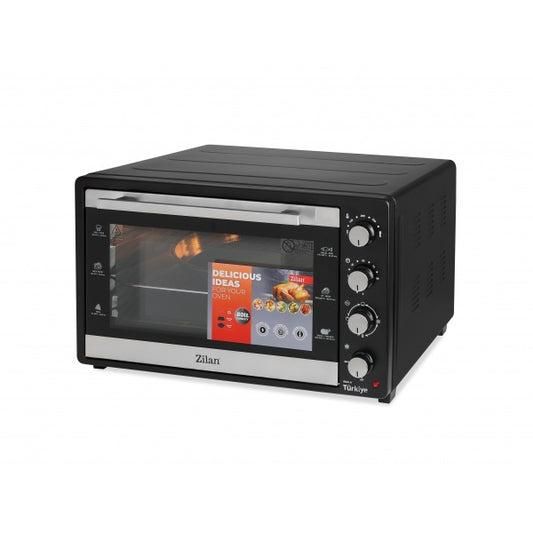 Cuptor electric Zilan ZLN3480 cu ventilator, Putere 2500W, Capacitate 80L, Timer, Geam dublu, Termostat reglabil, Temperatura maxima 250 grade C