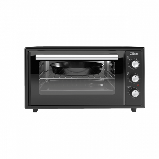 Cuptor electric Zilan ZLN5649, Putere 2000W, Capacitate 45L, Timer, Termostat, 3 trepte putere, interior emailat, Negru